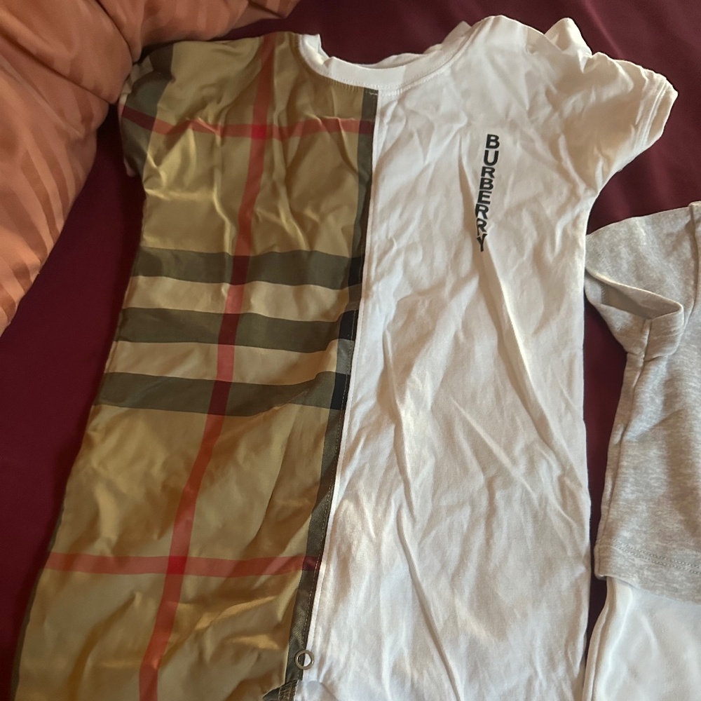 Burberry baby onesie